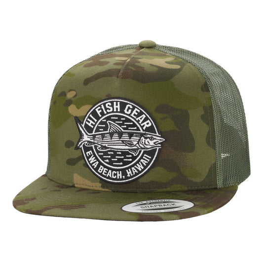 HFG - Oio Patch Tropic/Green Multicam?  Snapback Flatbill Trucker Hat